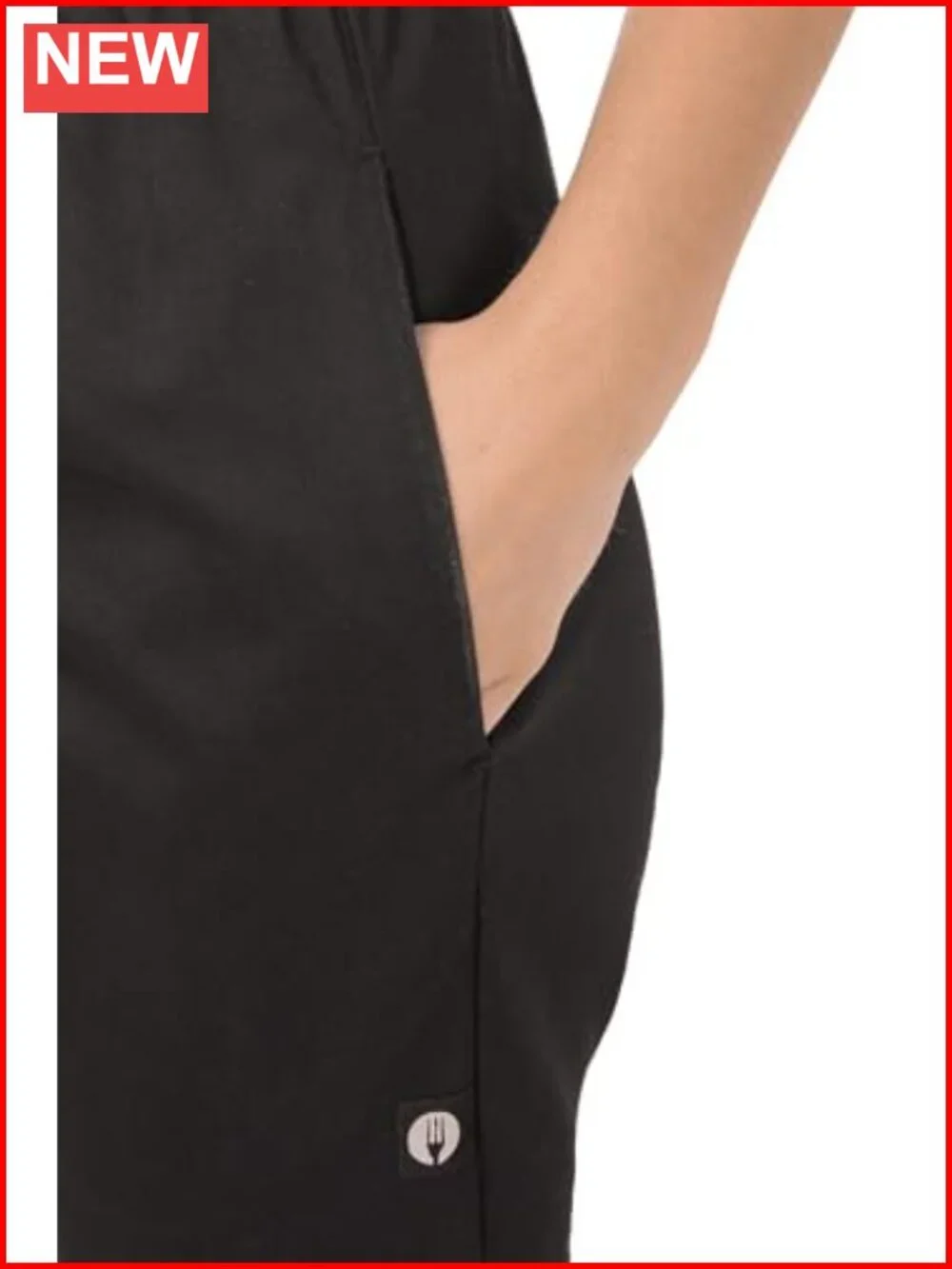 Women's Baggy Chef Pants Elastic Waistband Polycotton Workwear